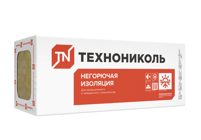 Плиты минераловатные ТЕХНОВЕНТ ОПТИМА 1200х600х50мм (4,32м2/0,216м3)